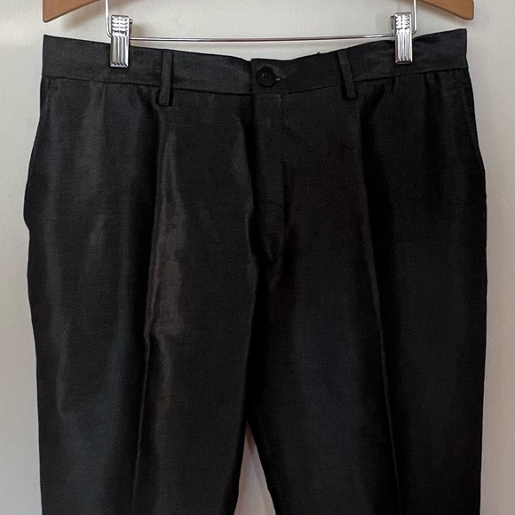 MEN’S DESIGNER HANS UBBINK DARK GRAY CUFFED DRESS EURO 54 SLACKS SIZE 32 X 32 - Picture 5 of 11